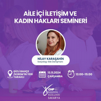 CHP Sakarya Kadın Kolları'ndan Aile İçi İletişim ve Kadın Hakları Semineri