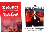 30 Ağustos Zafer Bayramı Kutlama Programı Açıklandı