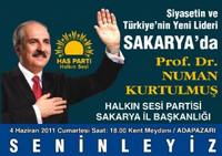 HAS Parti Genel Başkanı Sakarya'da