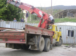 Deprem Konteyneri Yeri Değişirildi