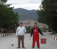 Yatılı Bölge Ortaokulunu Güzelleştirme Çalışmaları Sürüyor