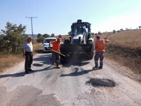 Akçapınar Mahallesi Yolunda Asfalt Yama Çalışması: