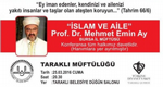 Prof Dr. Mehmet Emin Ay , Konferans için Taraklı’ya Geliyor