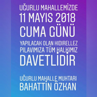 Hayır Pilavına Davet