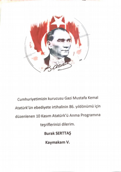 Taraklı’da 10 Kasım Atatürk'ü Anma Programı