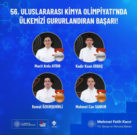 Taraklı'lı Kadir Kaan Erbaş 56. Uluslararası Kimya Olimpiyatlarına damga vurdu